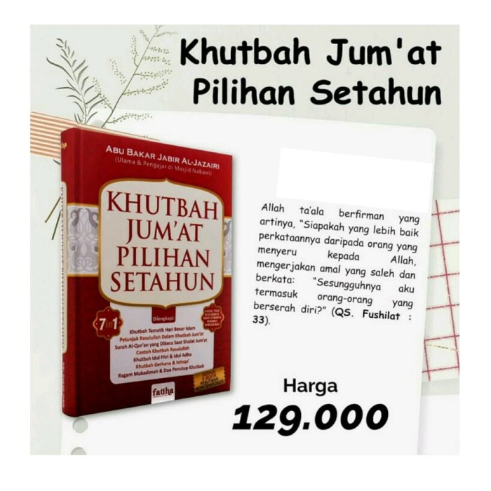 Detail Buku Khutbah Jumat Syiah Nomer 10