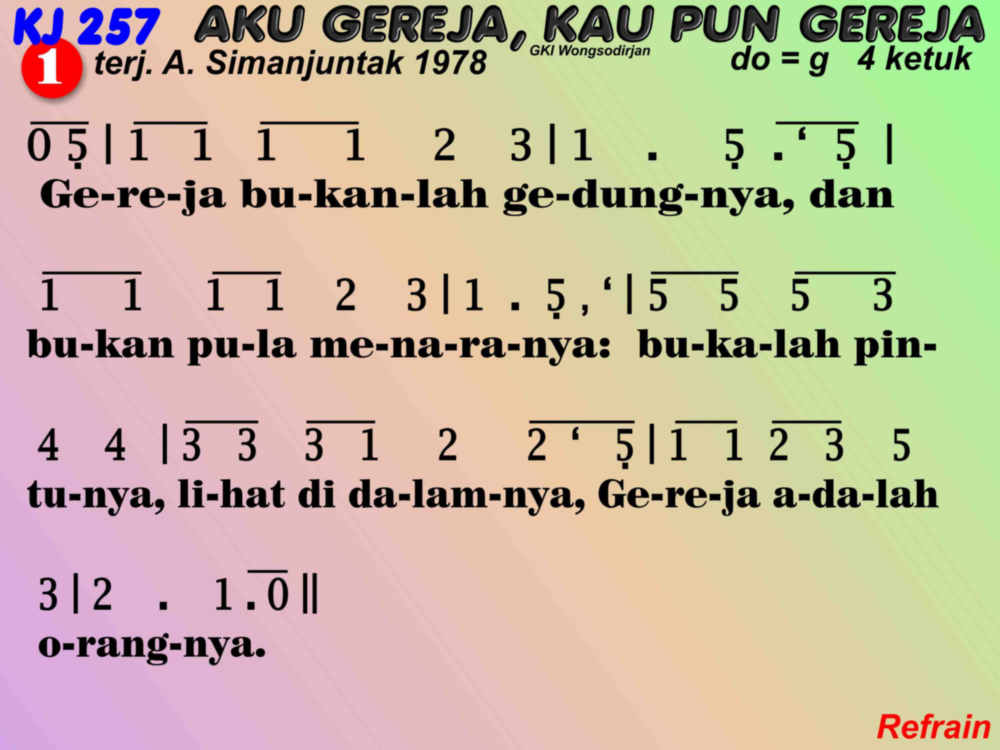 Detail Buku Kidung Jemaat Dengan Chord Nomer 10