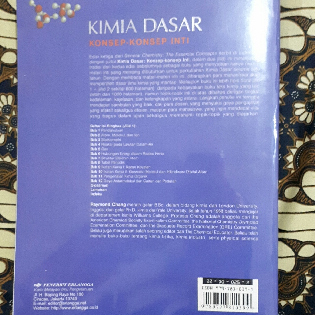 Detail Buku Kimia Dasar Jilid 1 Nomer 54