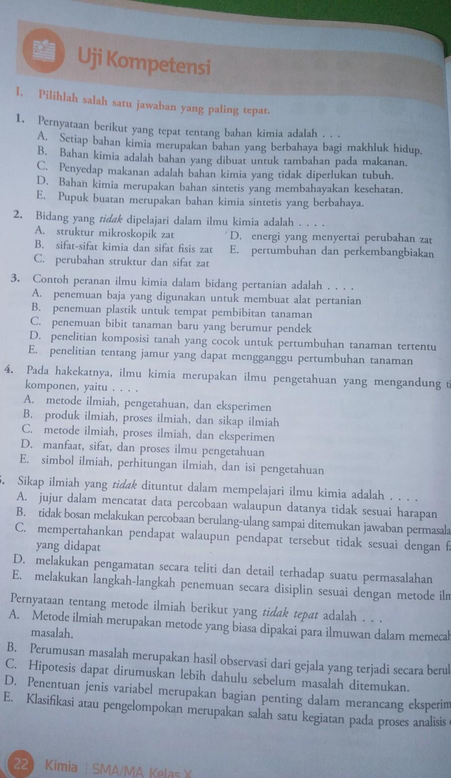 Detail Buku Kimia Kelas X Nomer 44