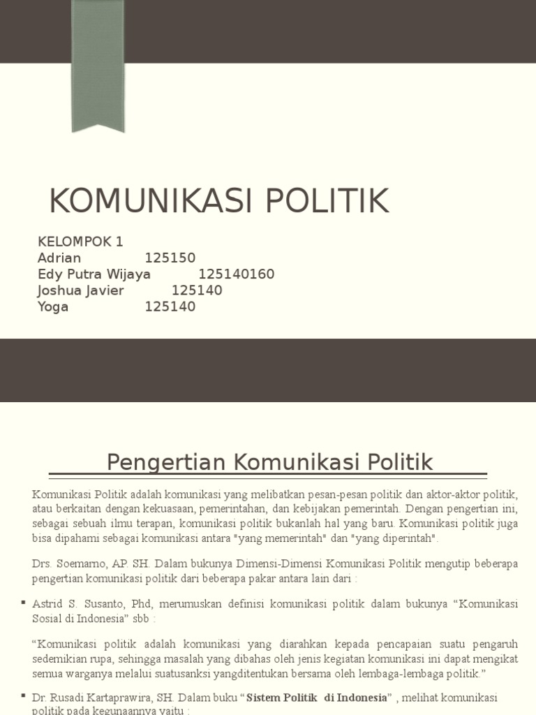 Detail Buku Komunikasi Politik Nomer 37