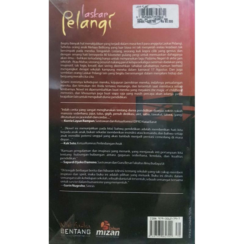 Detail Buku Laskar Pelangi Nomer 43