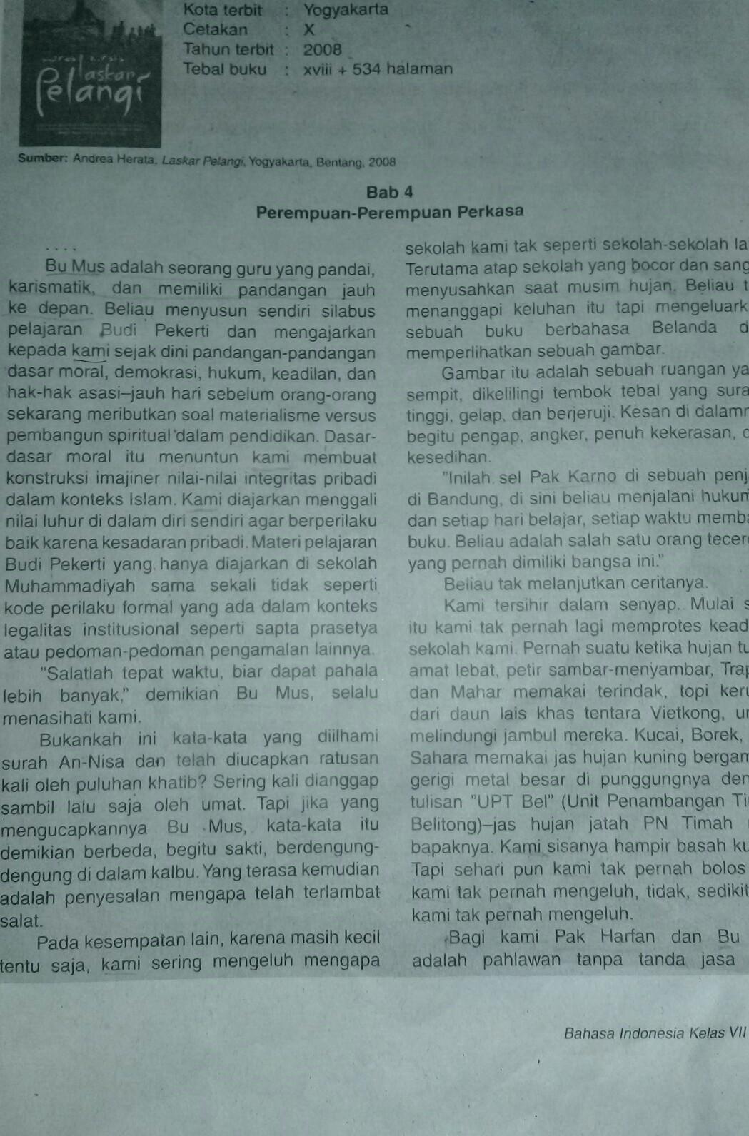 Detail Buku Laskar Pelangi Nomer 52