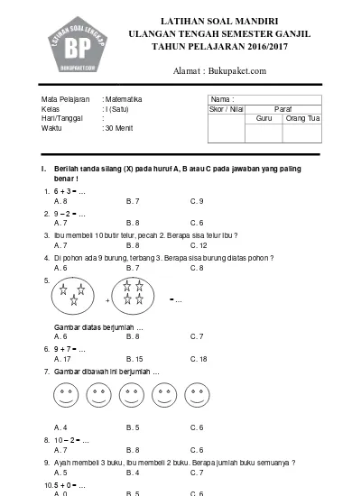 Detail Buku Latihan Soal Sd Kelas 1 Nomer 42