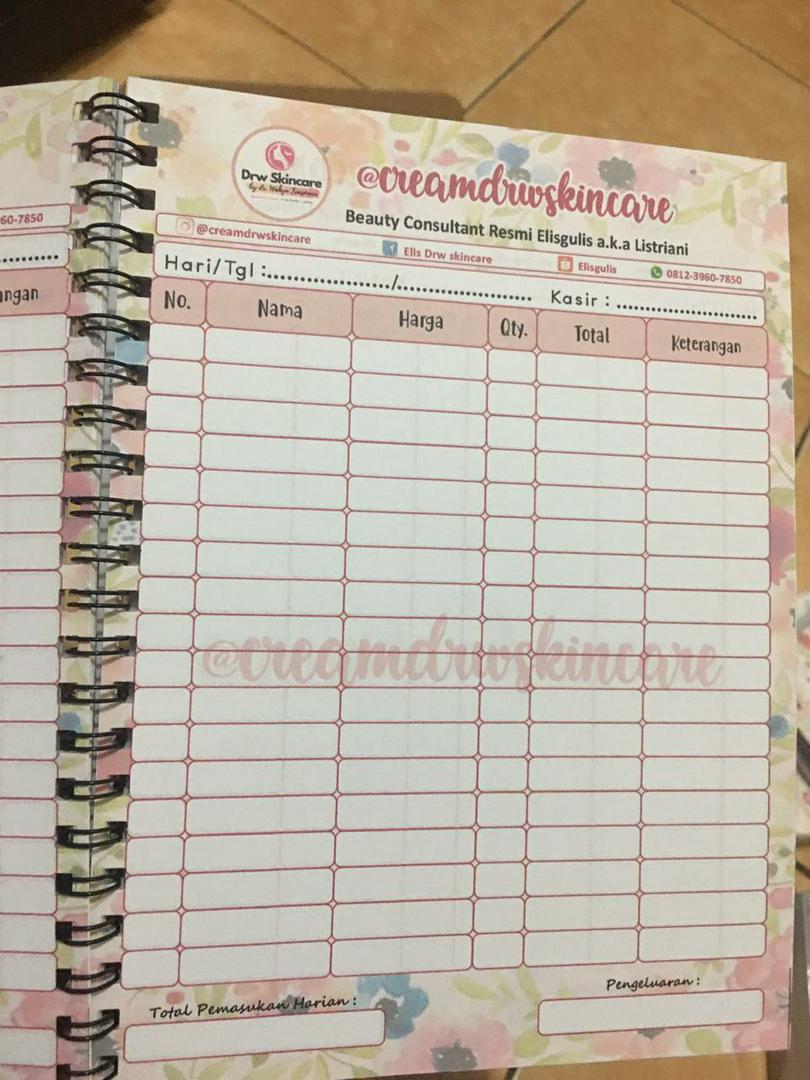 Detail Buku List Order Olshop Nomer 29