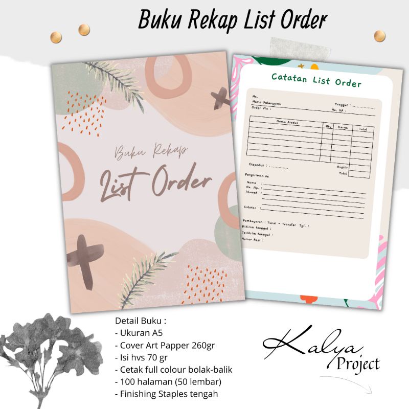 Detail Buku List Order Olshop Nomer 33