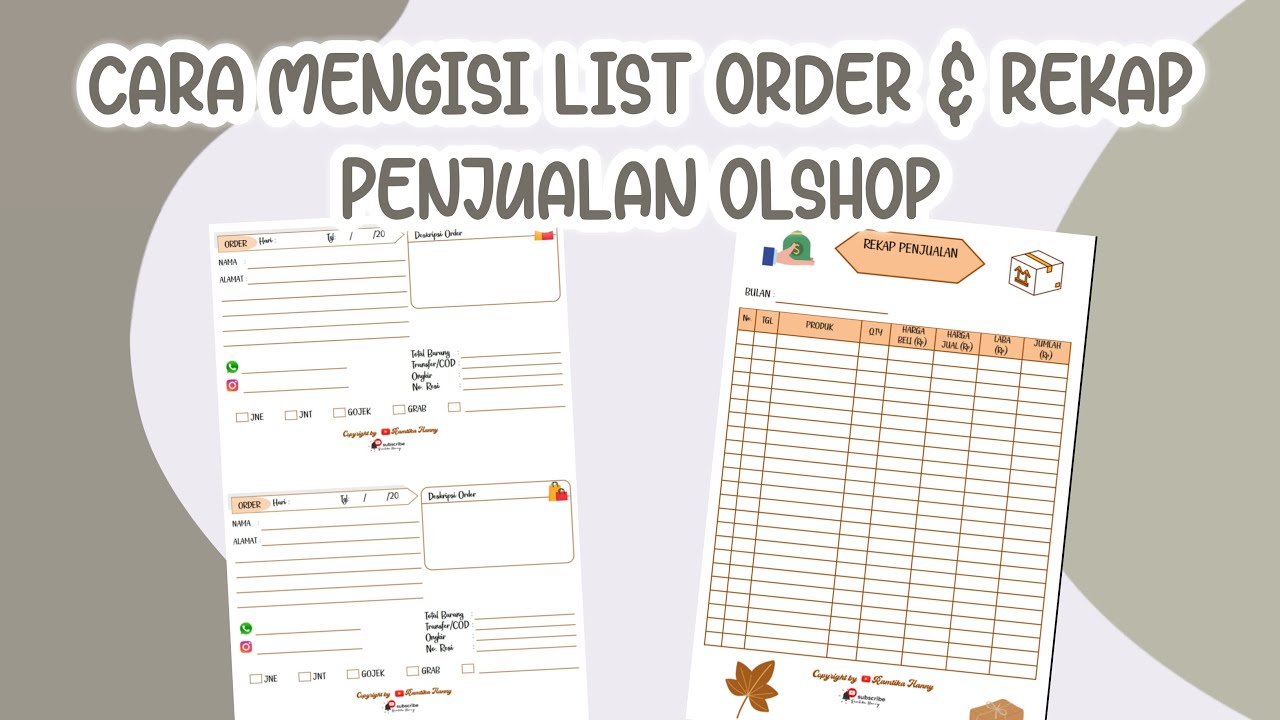Detail Buku List Order Olshop Nomer 5