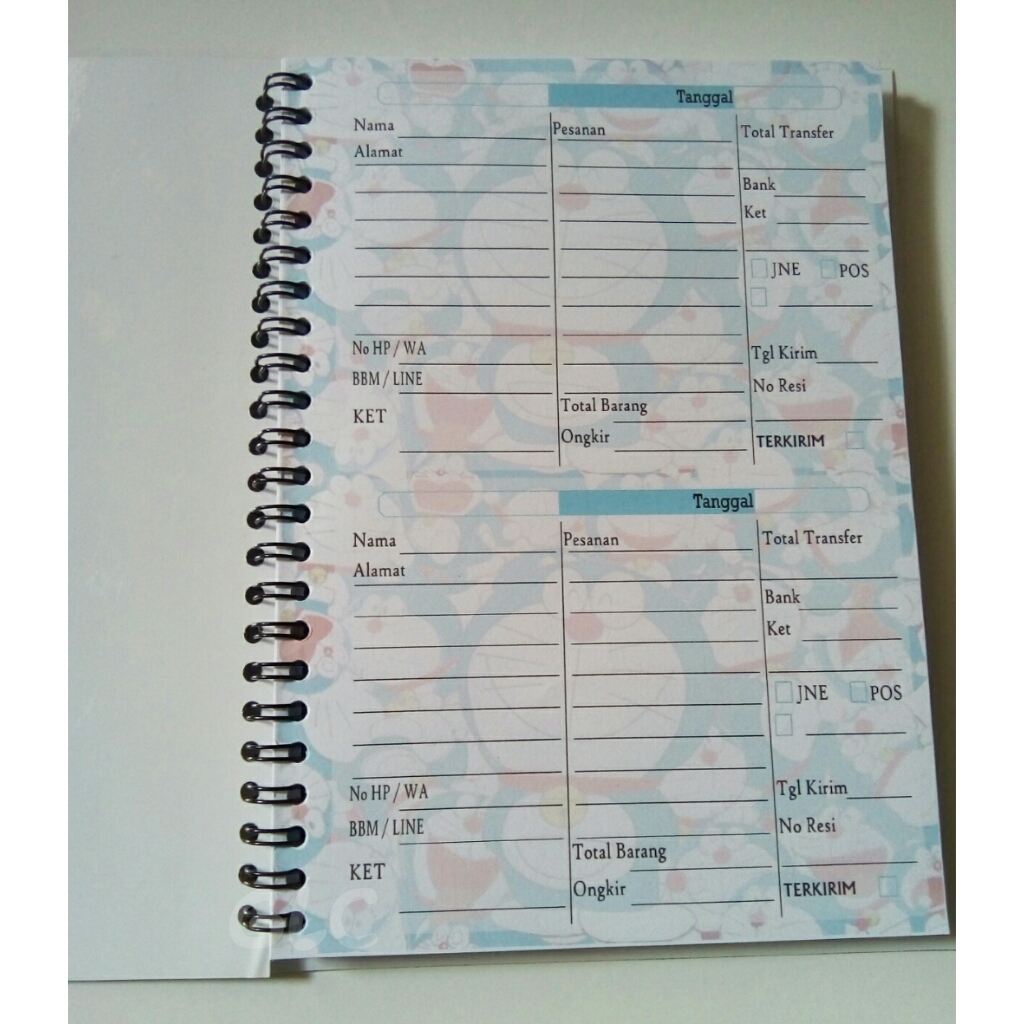 Detail Buku List Order Olshop Nomer 43