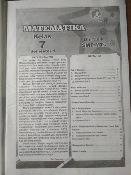 Detail Buku Lks Matematika Smp Kelas 7 Kurikulum 2013 Nomer 54