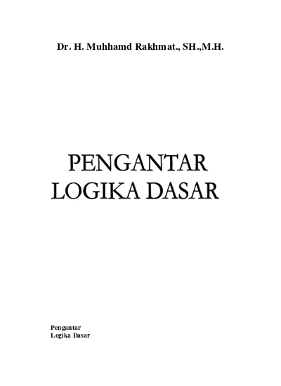 Detail Buku Logika Dasar Nomer 17