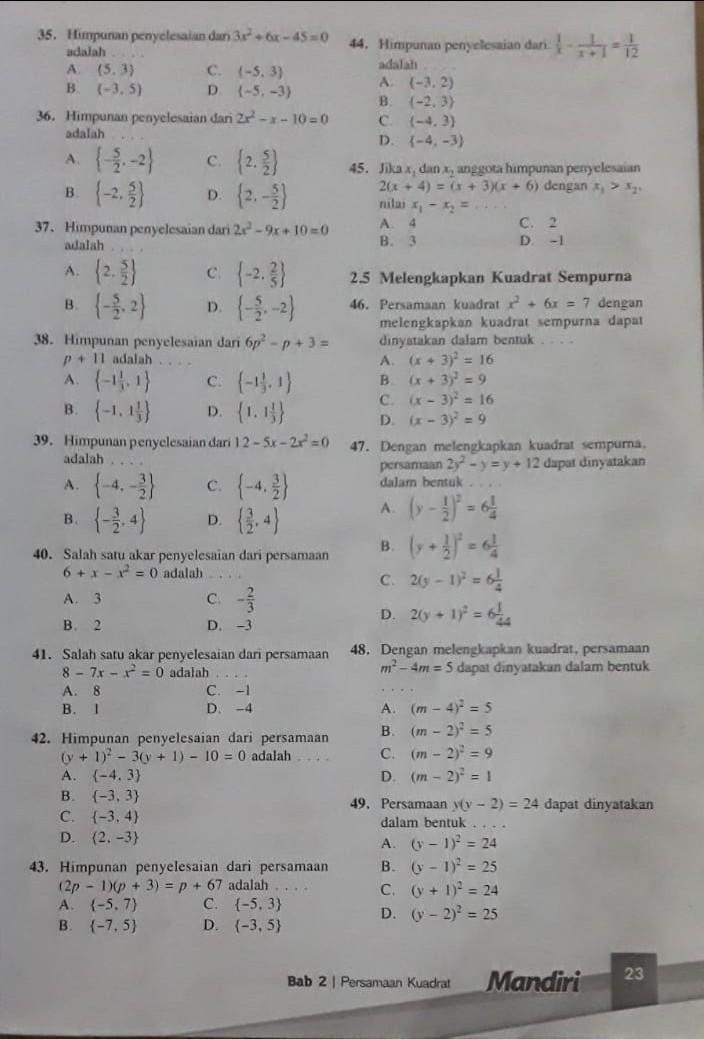 Detail Buku Mandiri Matematika Kelas 10 Nomer 17