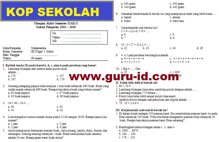 Detail Buku Matematika Kelas 3 Semester 2 Nomer 16