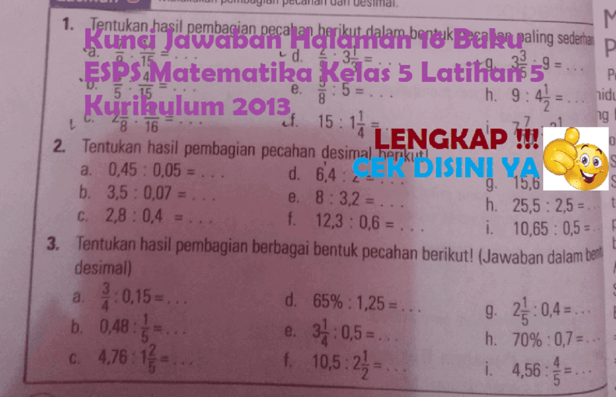 Detail Buku Matematika Kelas 5 Kurikulum 2013 Penerbit Erlangga Nomer 22