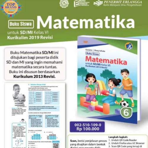 Detail Buku Matematika Kelas 6 Kurikulum 2013 Revisi 2018 Penerbit Erlangga Nomer 17