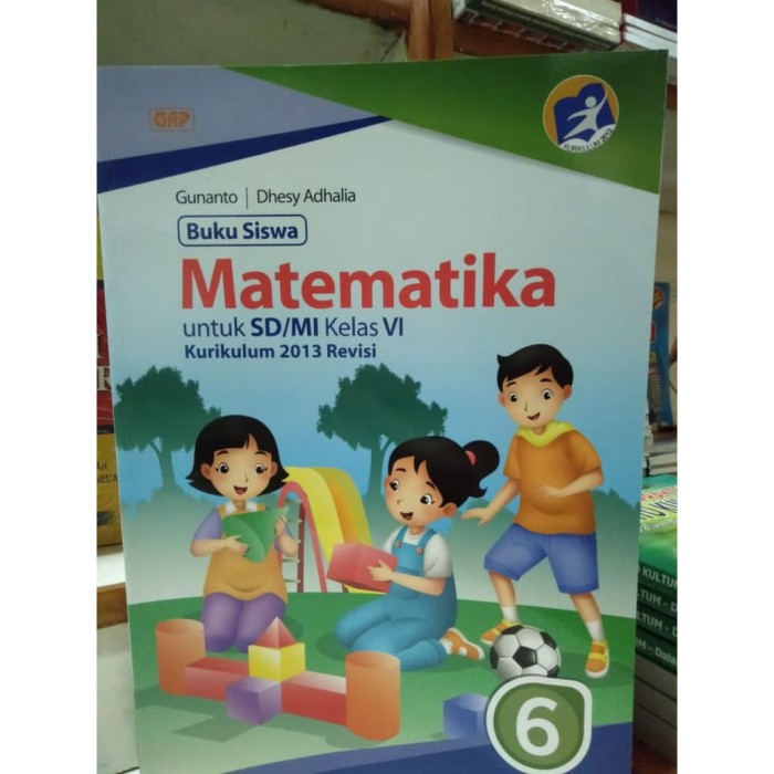 Detail Buku Matematika Kelas 6 Kurikulum 2013 Revisi 2018 Penerbit Erlangga Nomer 5