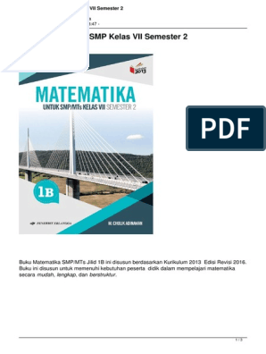 Detail Buku Matematika Kelas 7 Semester 2 Kurikulum 2013 Revisi 2017 Nomer 27