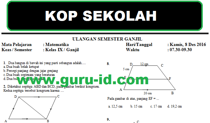 Detail Buku Matematika Kelas 9 Semester 1 Nomer 34