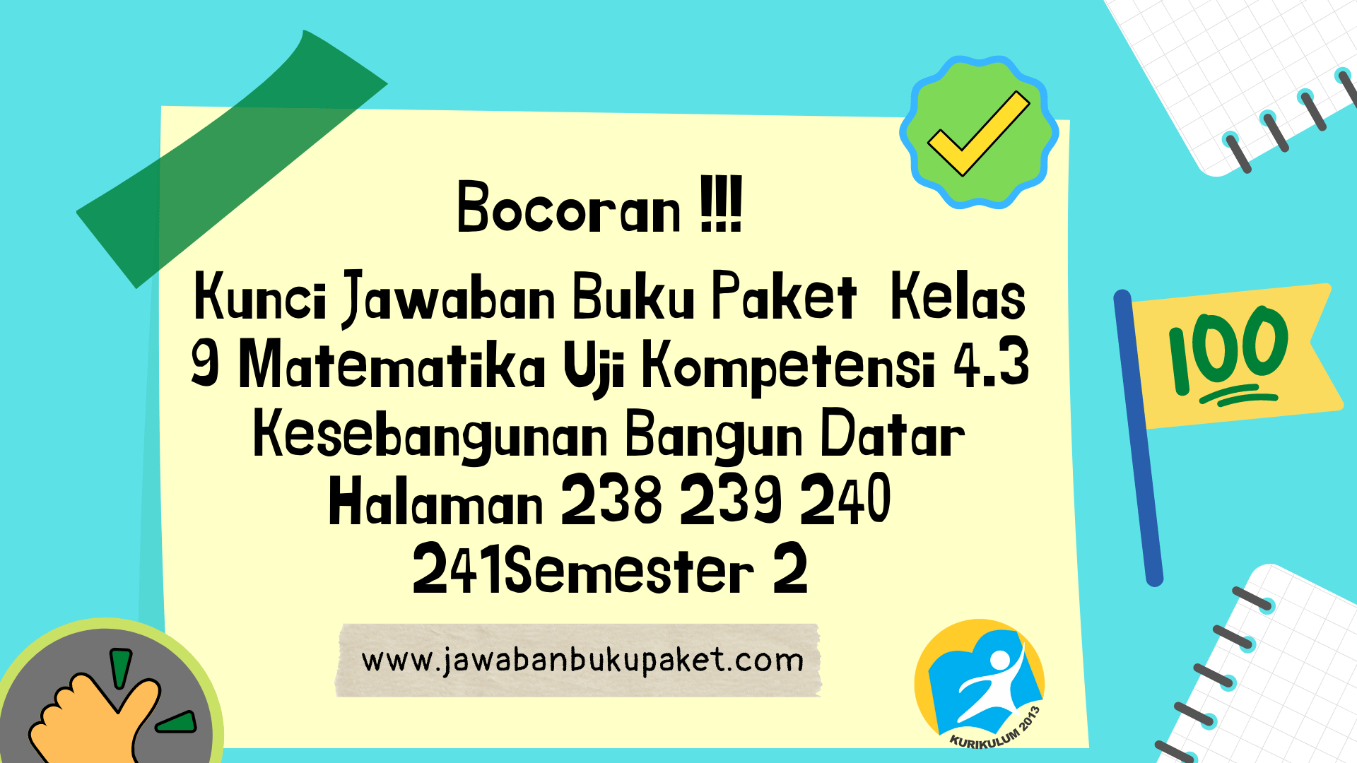 Detail Buku Matematika Kelas 9 Semester 2 Kurikulum 2013 Revisi 2017 Nomer 39