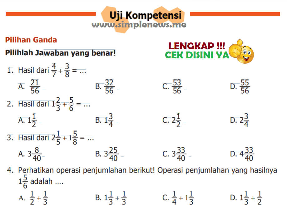 Detail Buku Matematika Kurikulum 2013 Kelas 5 Nomer 55