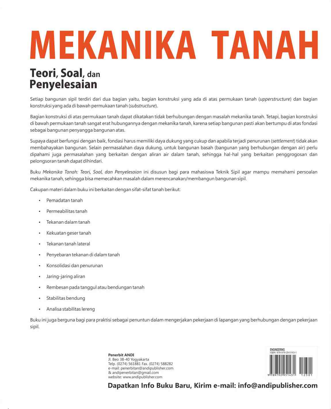 Detail Buku Mekanika Tanah 1 Nomer 40