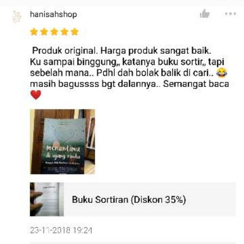 Detail Buku Menantimu Di Ujung Rindu Nomer 21