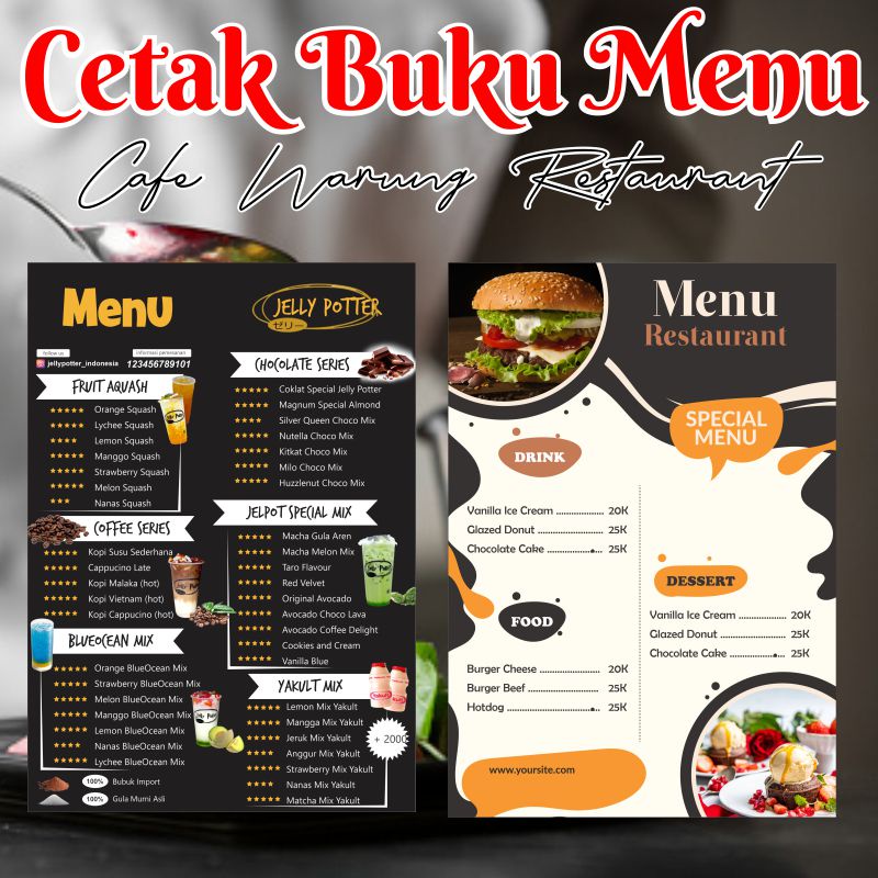 Detail Buku Menu Cafe Nomer 18