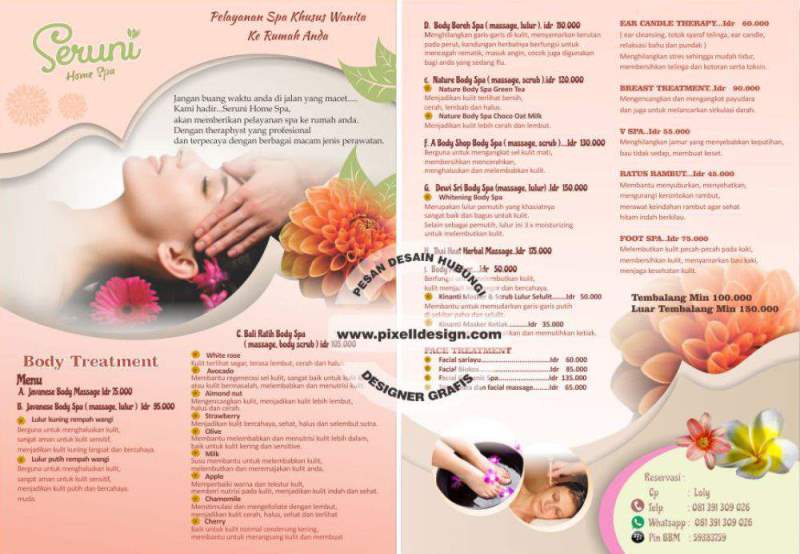 Detail Buku Menu Salon Nomer 20