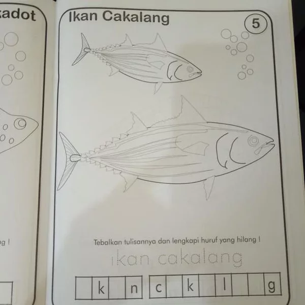 Detail Buku Mewarnai Ikan Nomer 48