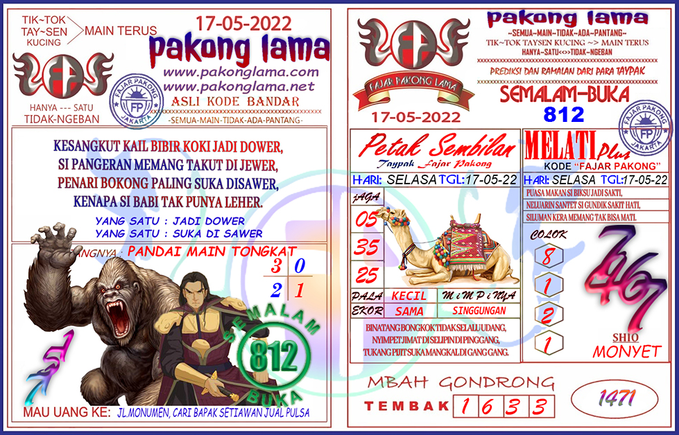 Detail Buku Mimpi 3d Tongkat Nomer 31