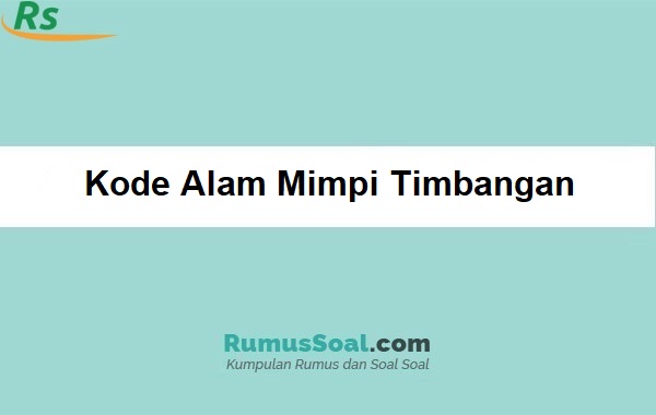 Detail Buku Mimpi Timbangan Nomer 3