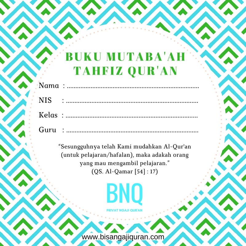 Detail Buku Mutabaah Tahfidz Nomer 14