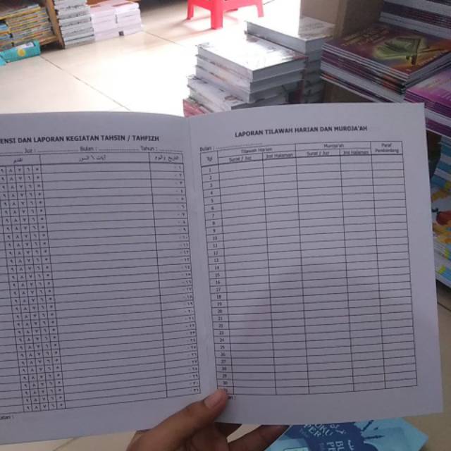 Detail Buku Mutabaah Tahfidz Nomer 16