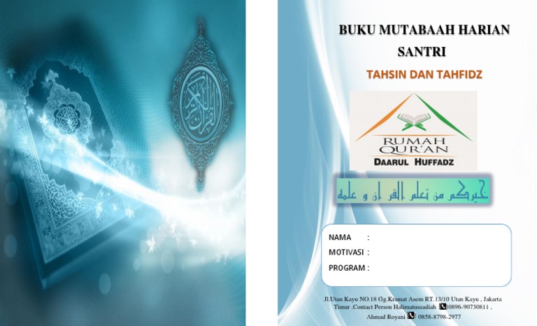 Detail Buku Mutabaah Tahfidz Nomer 24