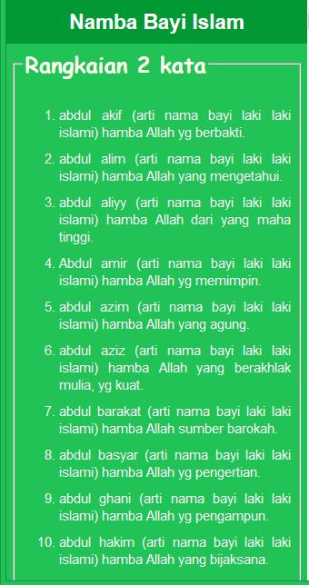 Detail Buku Nama Bayi Islami Nomer 41