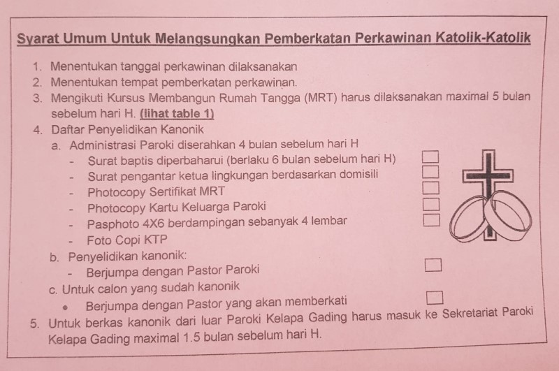 Detail Buku Nikah Katolik Nomer 44