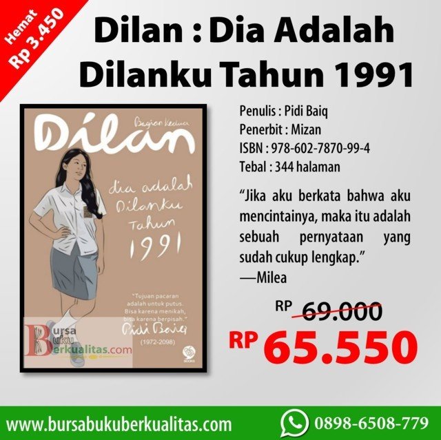 Detail Buku Novel Dilan 1991 Nomer 27