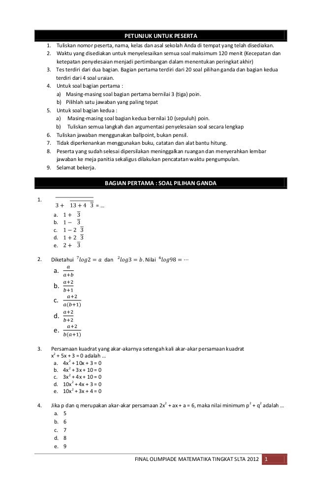 Detail Buku Olimpiade Matematika Sma Nomer 21