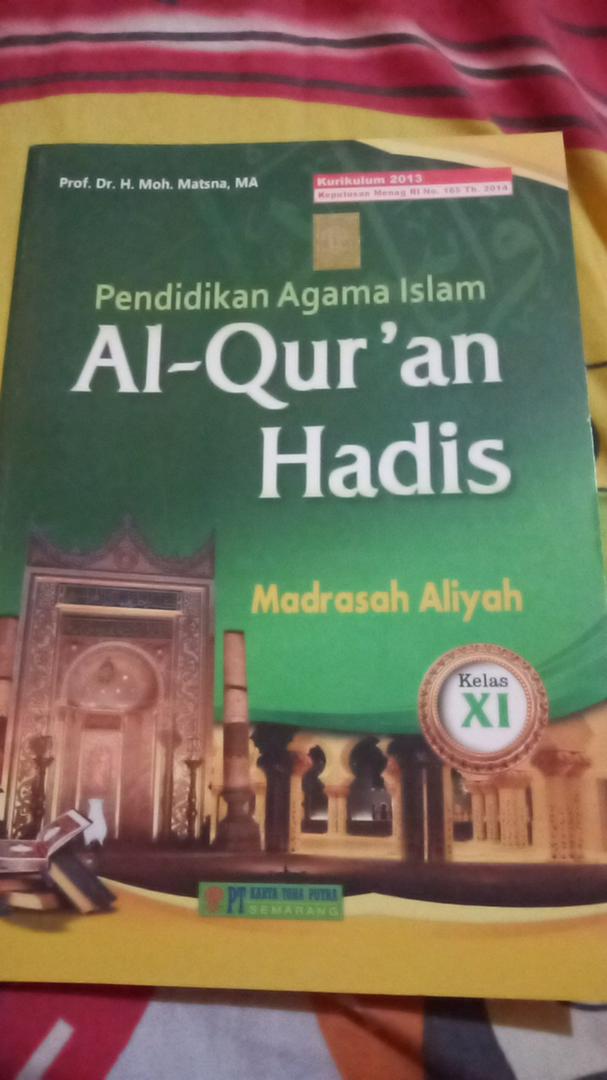 Detail Buku Paket Alquran Hadis Kelas 11 Kurikulum 2013 Nomer 46