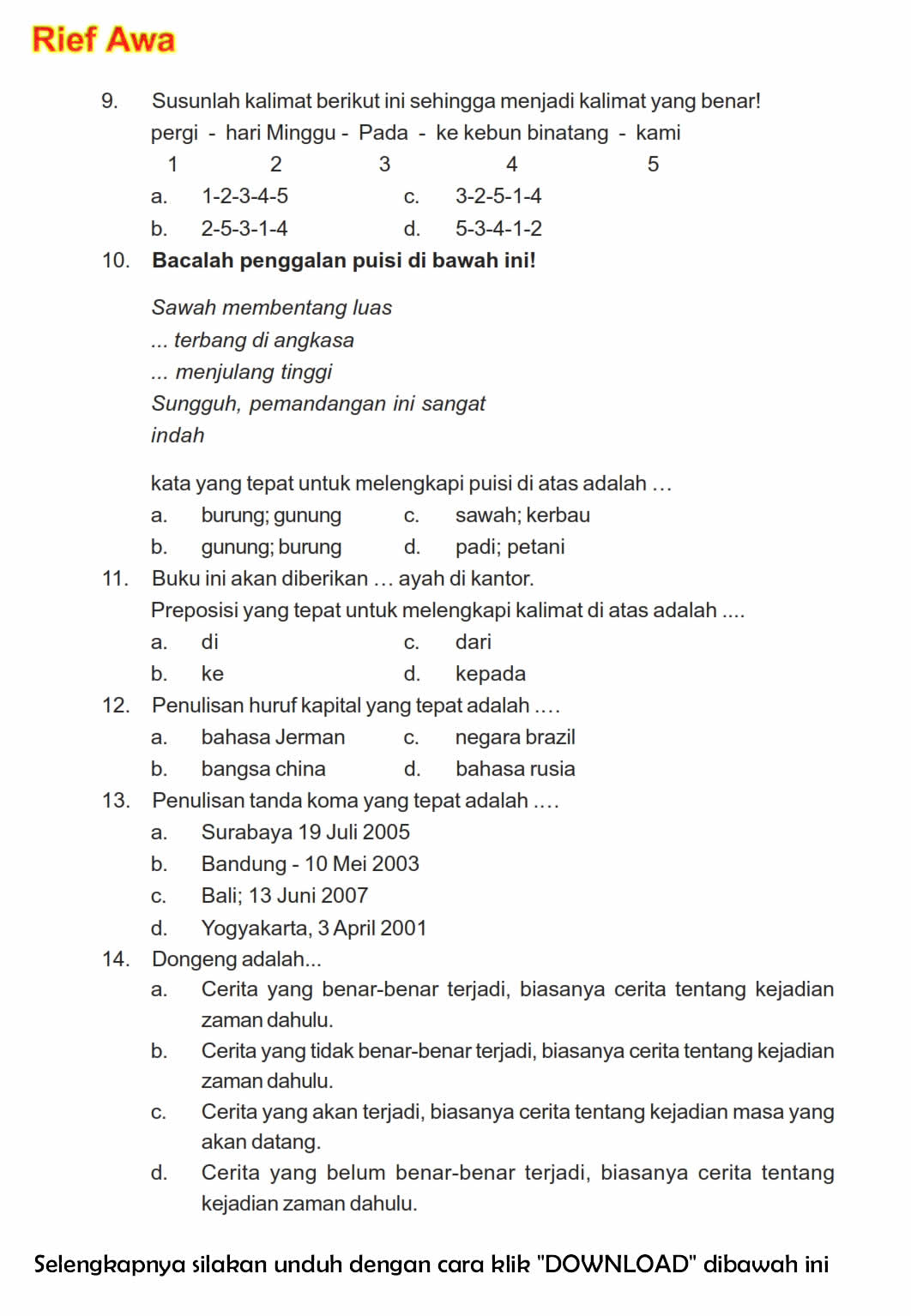 Detail Buku Paket Bahasa Indonesia Kelas 3 Sd Ktsp Nomer 38