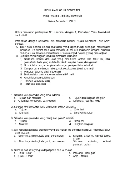 Detail Buku Paket Bahasa Indonesia Kelas 8 Semester 1 Nomer 19