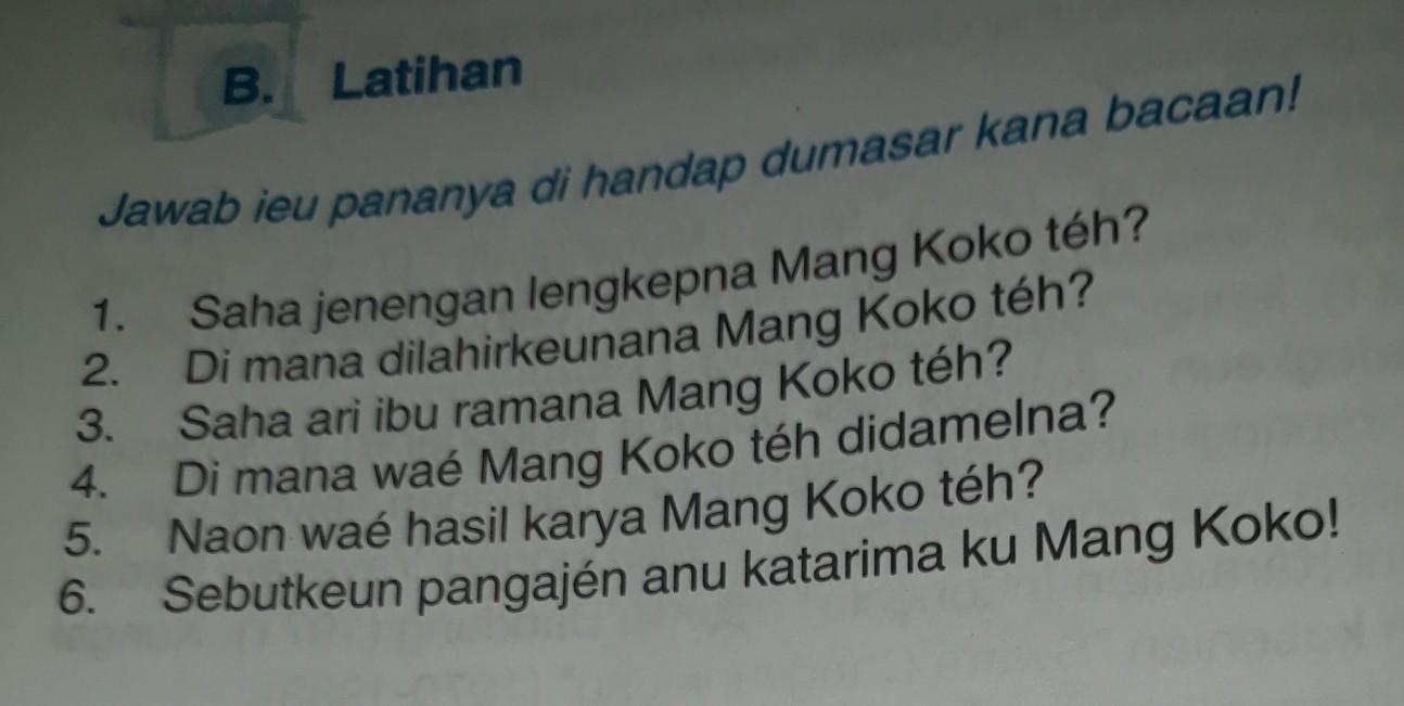 Detail Buku Paket Bahasa Sunda Kelas 7 Nomer 30