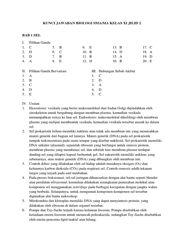 Detail Buku Paket Biologi Kelas 11 Kurikulum 2013 Revisi Nomer 35