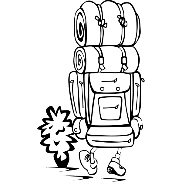 Clipart Backpacker - KibrisPDR