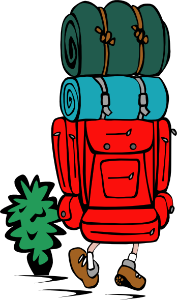 Detail Clipart Backpacker Nomer 3