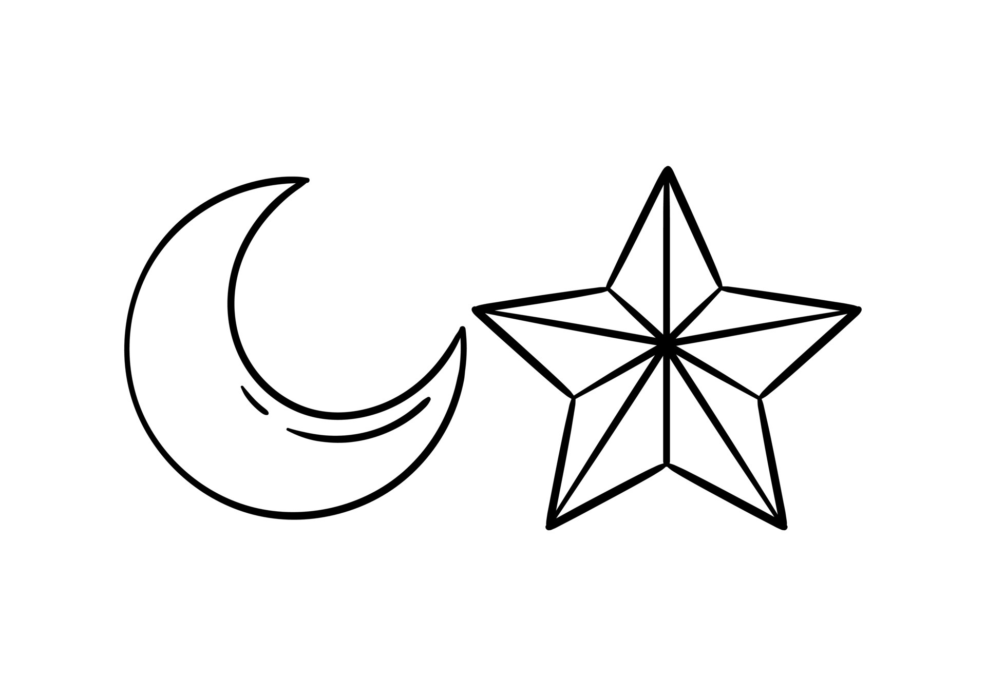 Detail Moon Star Drawings Nomer 16