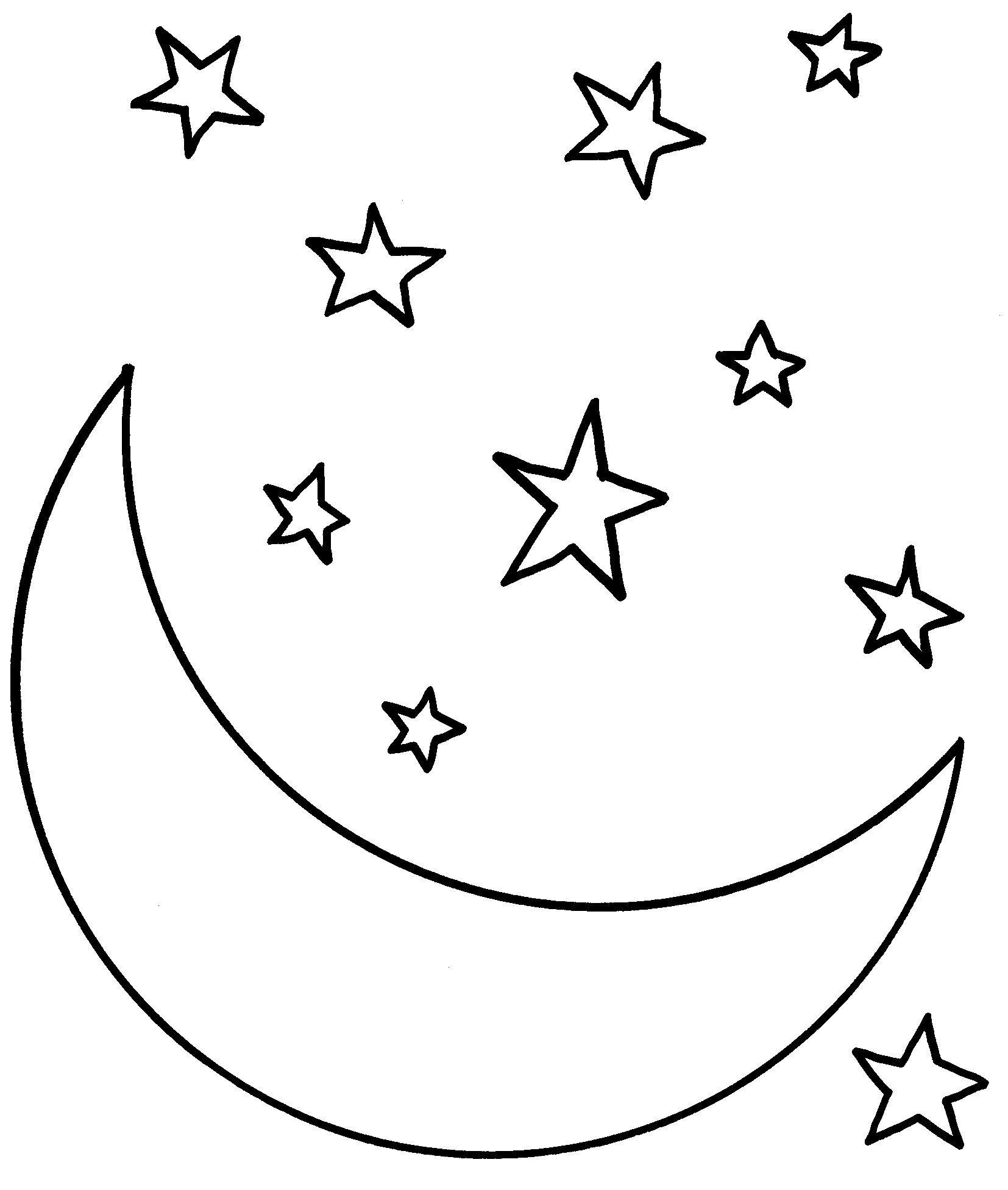 Detail Moon Star Drawings Nomer 5