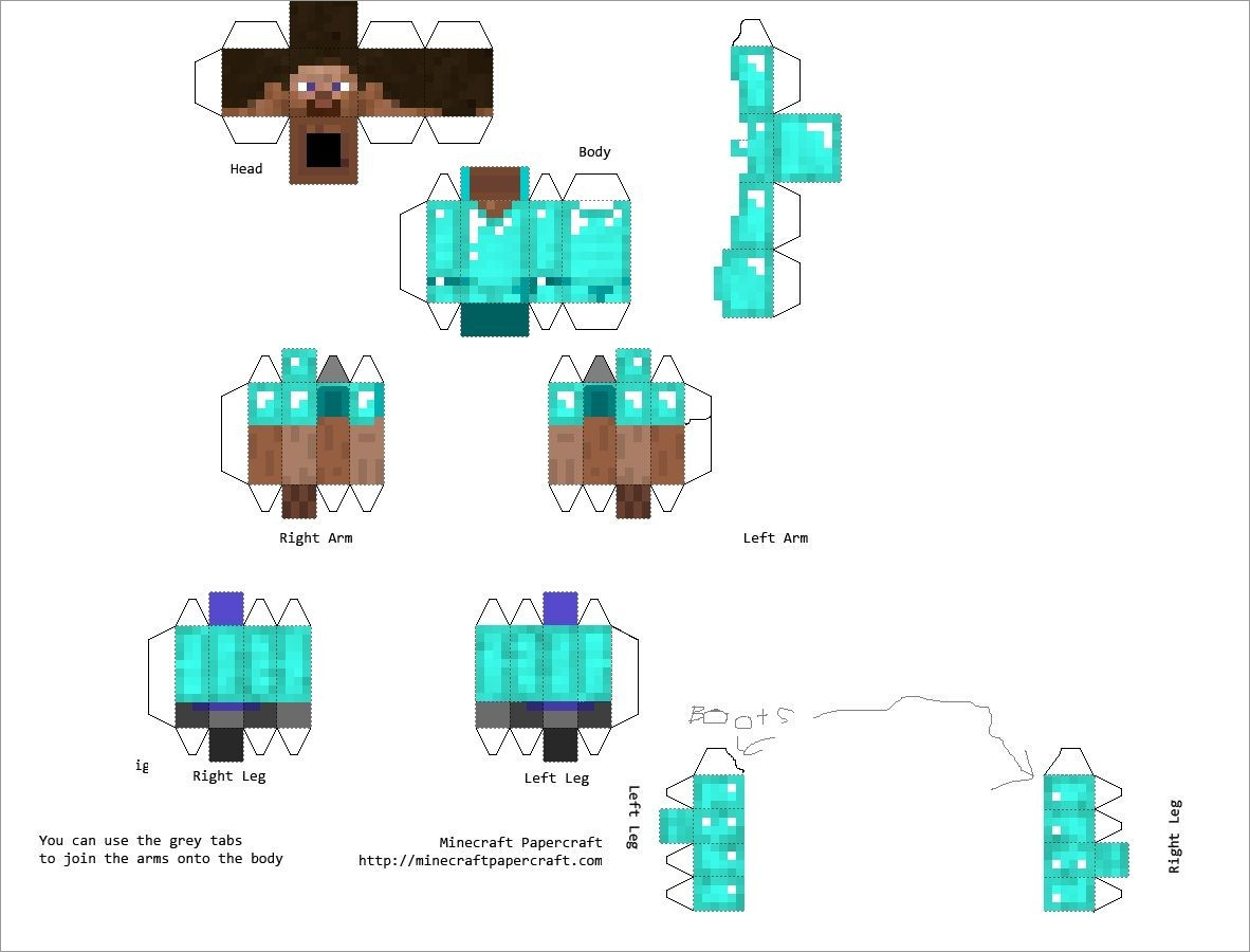 Detail Papercraft Download Minecraft Nomer 4