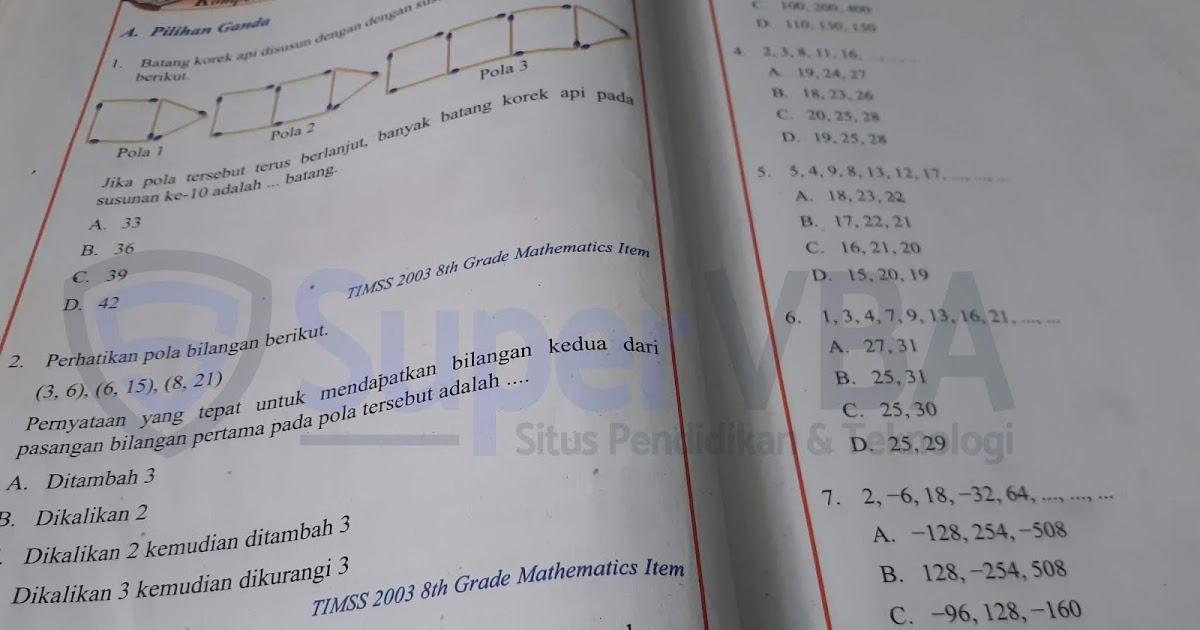 Detail Buku Paket Matematika Kelas 8 Kurikulum 2013 Semester 1 Nomer 20