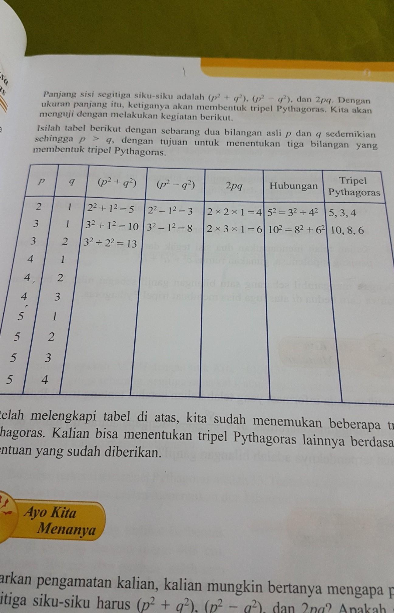 Detail Buku Paket Matematika Kelas 8 Kurikulum 2013 Semester 1 Nomer 49