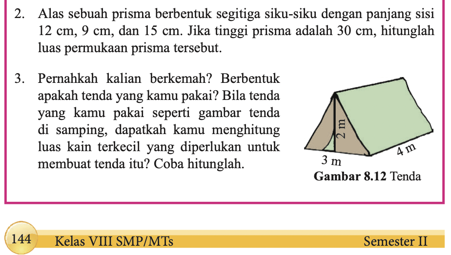 Detail Buku Paket Matematika Kelas 8 Semester 2 Nomer 10